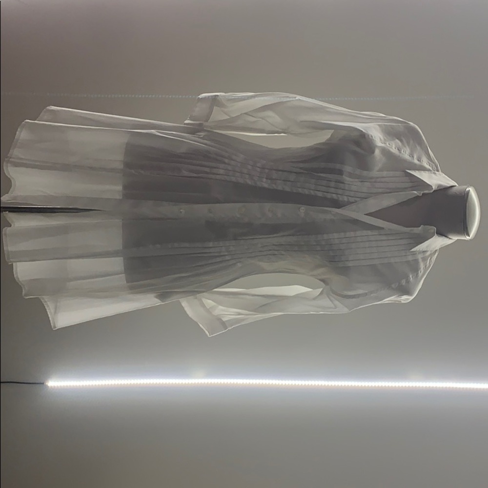 White shirt with pleats